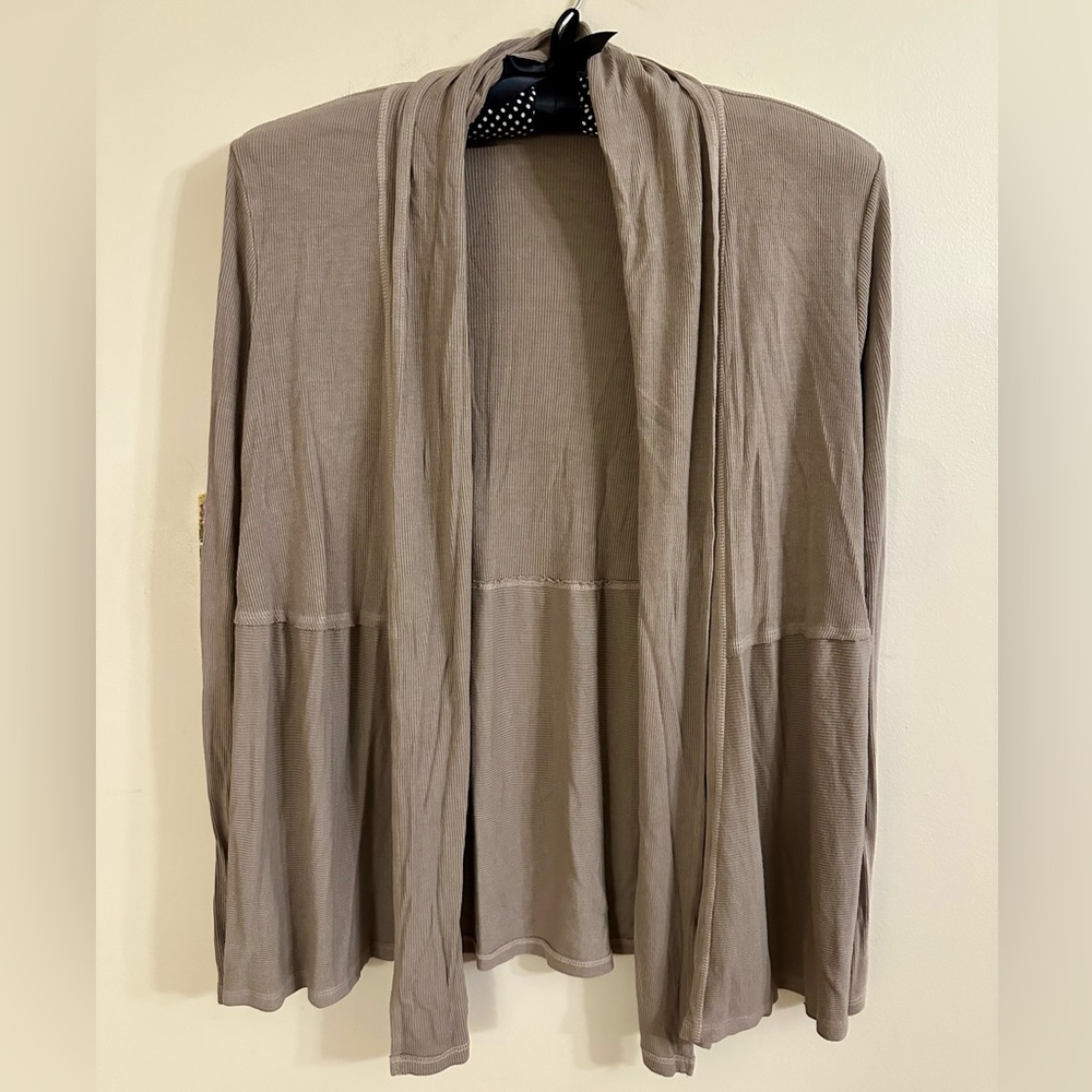 🌟🌟 MICHAEL STARS Ribbed Knit Cardigan in Beige
